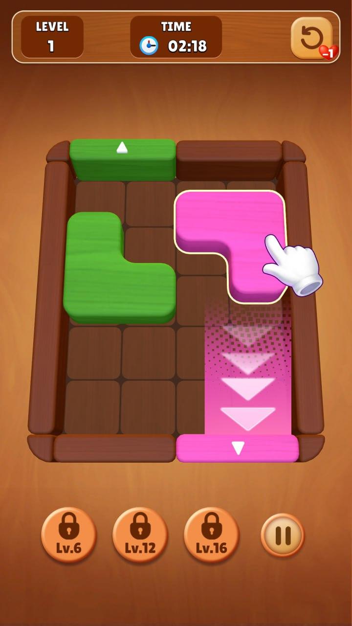 Wood Escape: Color Block Game Screenshot