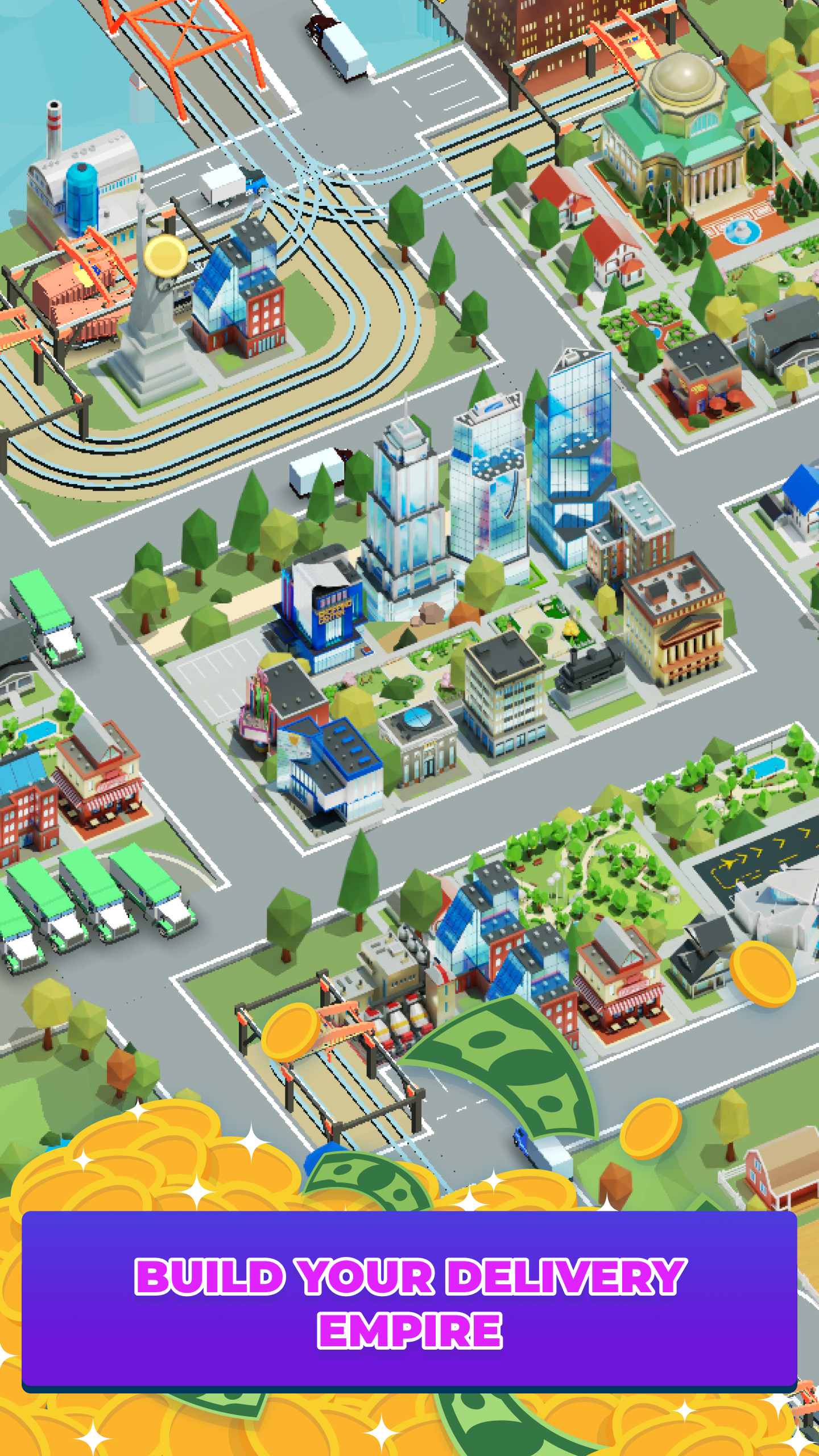 Idle Delivery City Tycoon: Cargo Transit Empire Game Screenshot