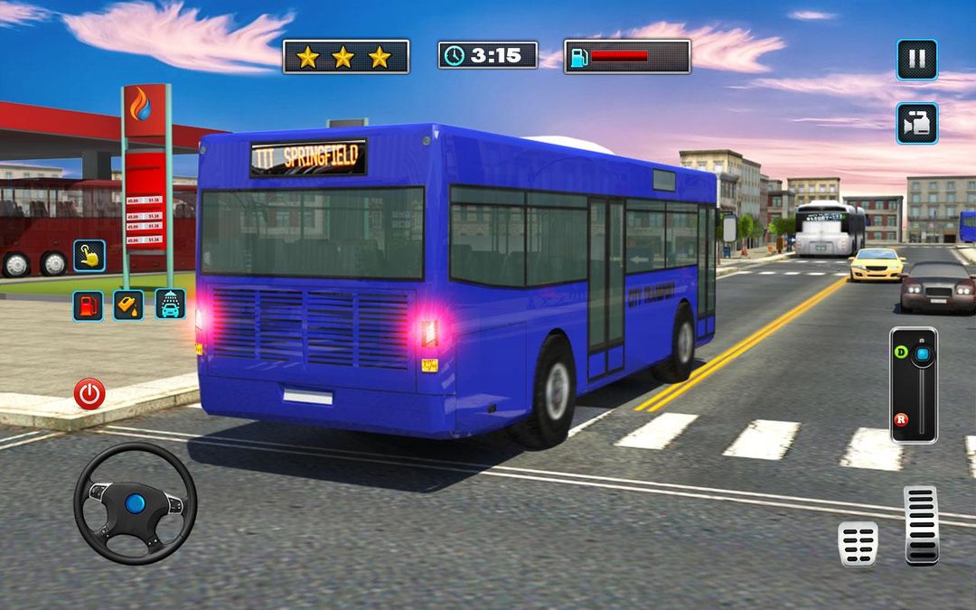 주유소 버스 주차 게임 게임 스크린 샷