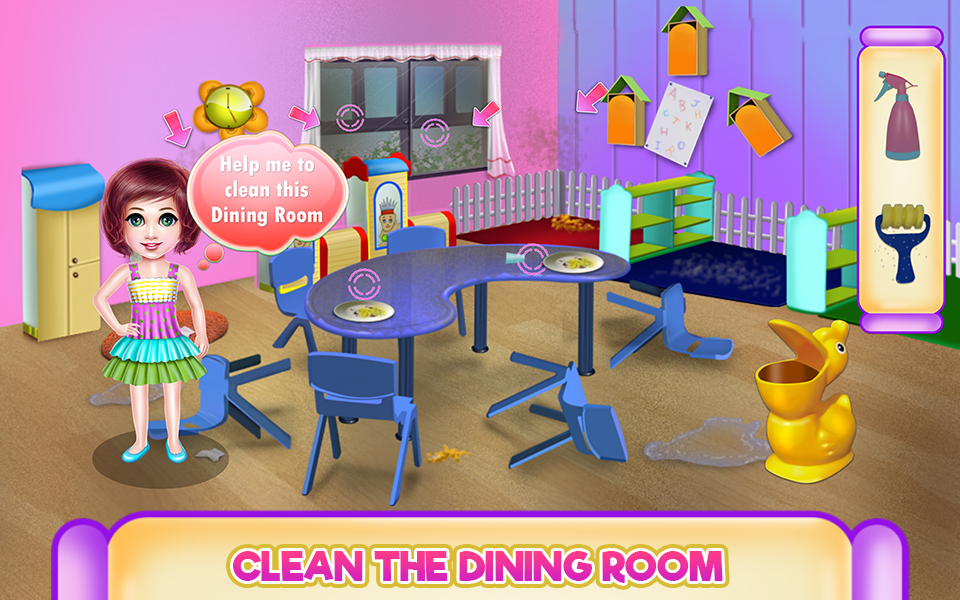 Скриншот игры Kindergarten House Cleaning