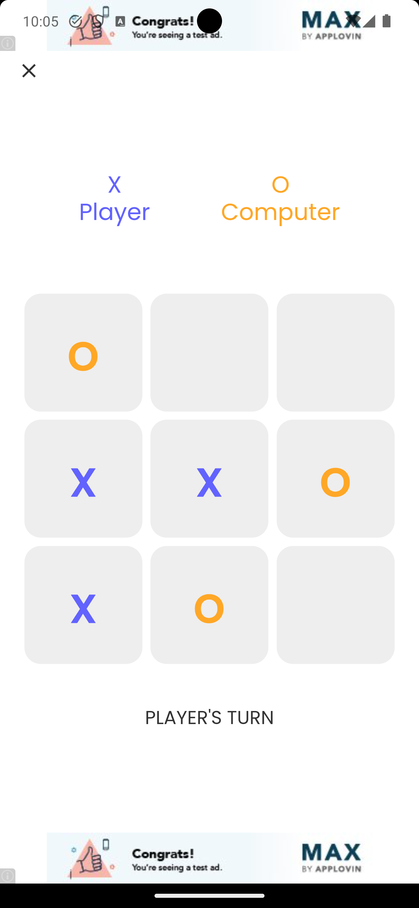 Screenshot of Tic Tac Toe