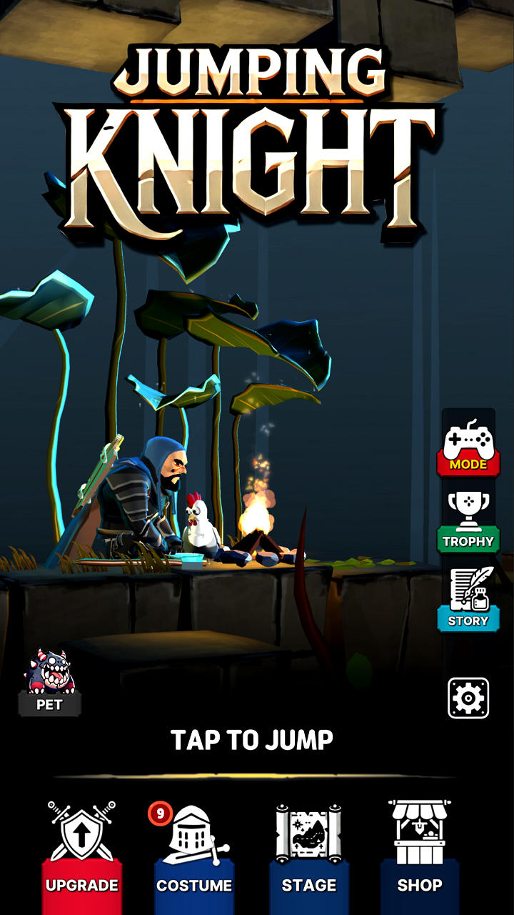 Jumping Knight Game Screenshot