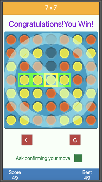 Four out of a row Game Screenshot
