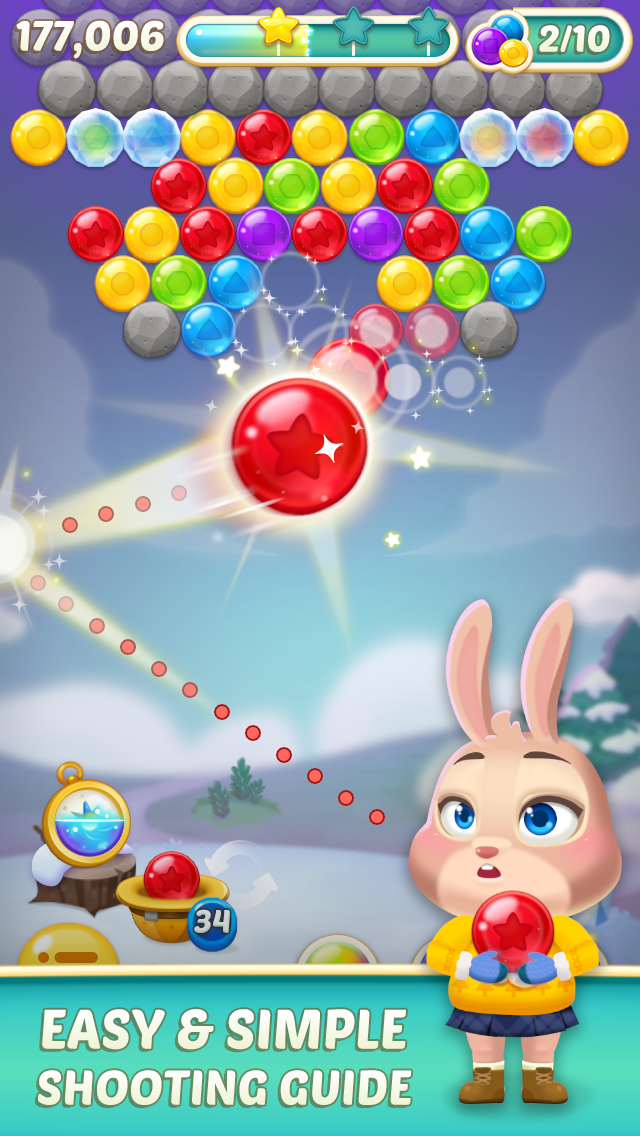 Bunny Pop 2: Beat the Wolf Game Screenshot