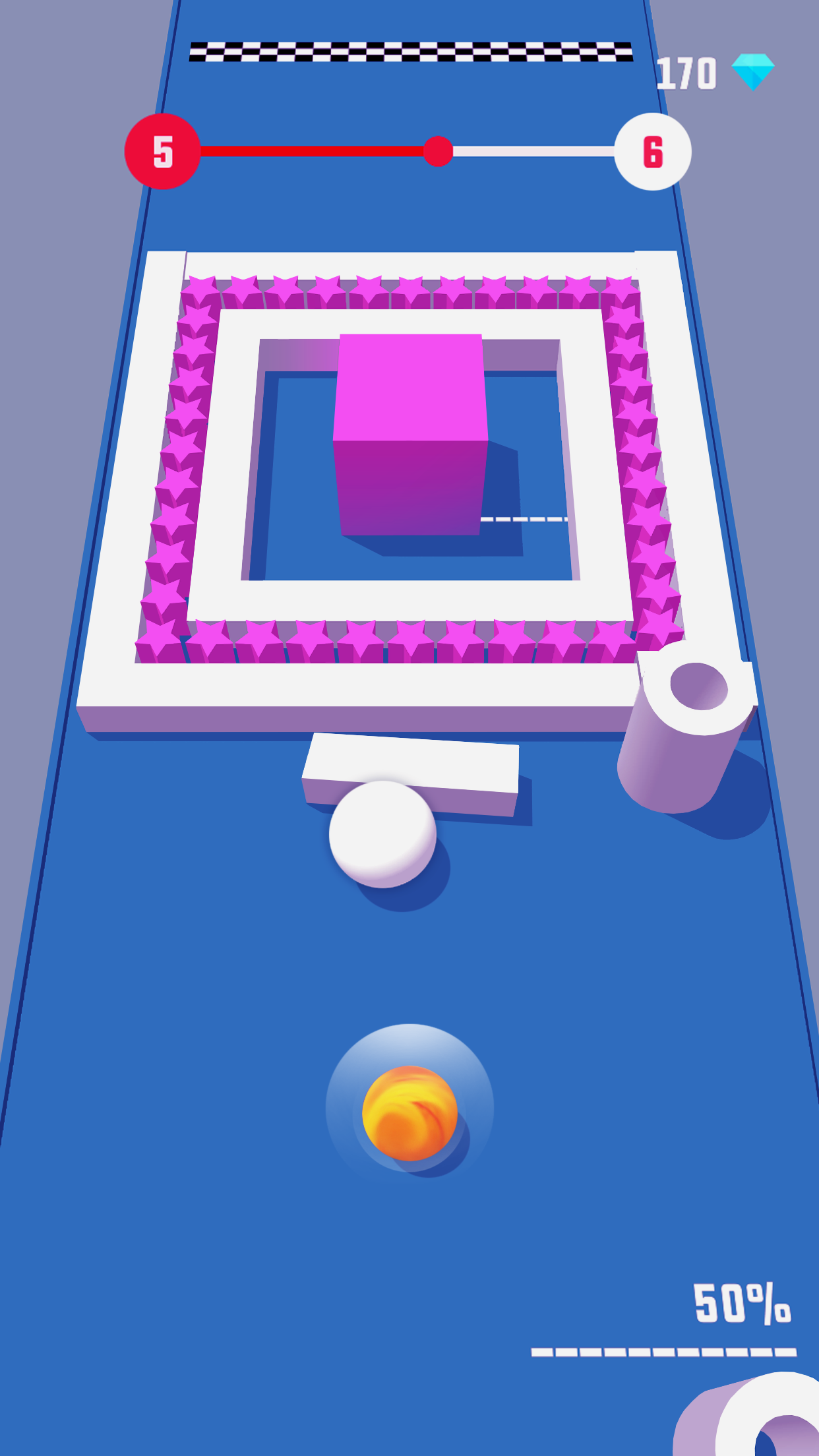 Color Push - Protect the ball 3D! Game Screenshot