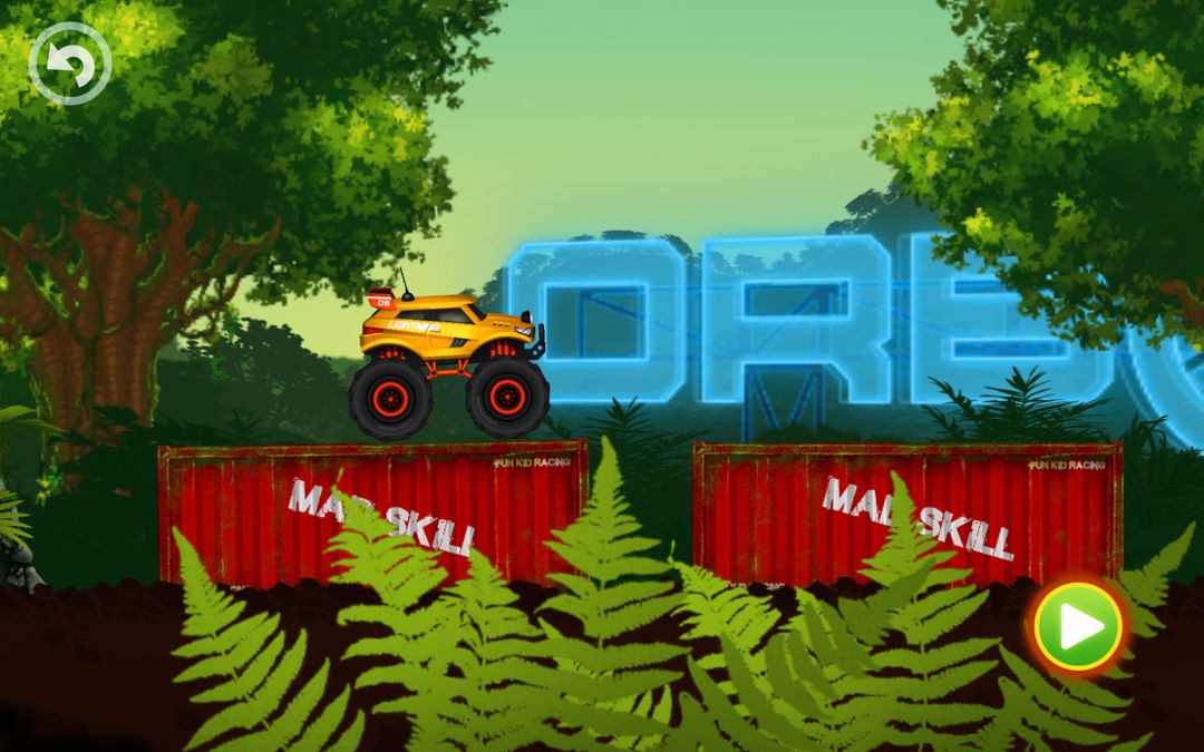 Jungle Monster Truck Kids Race screenshot game