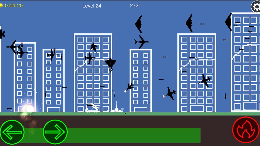 City Defence Artillery screenshot game