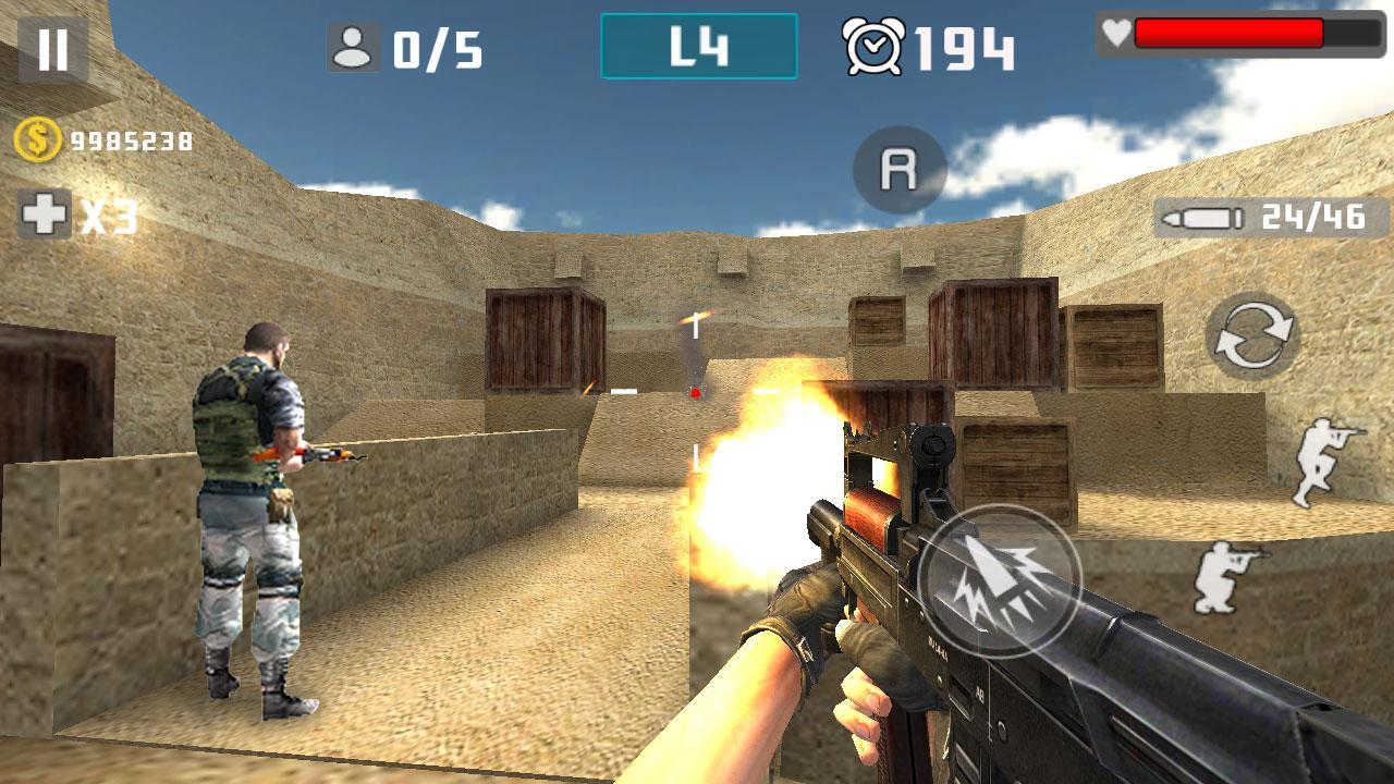 Gun Shot Fire War Game Screenshot