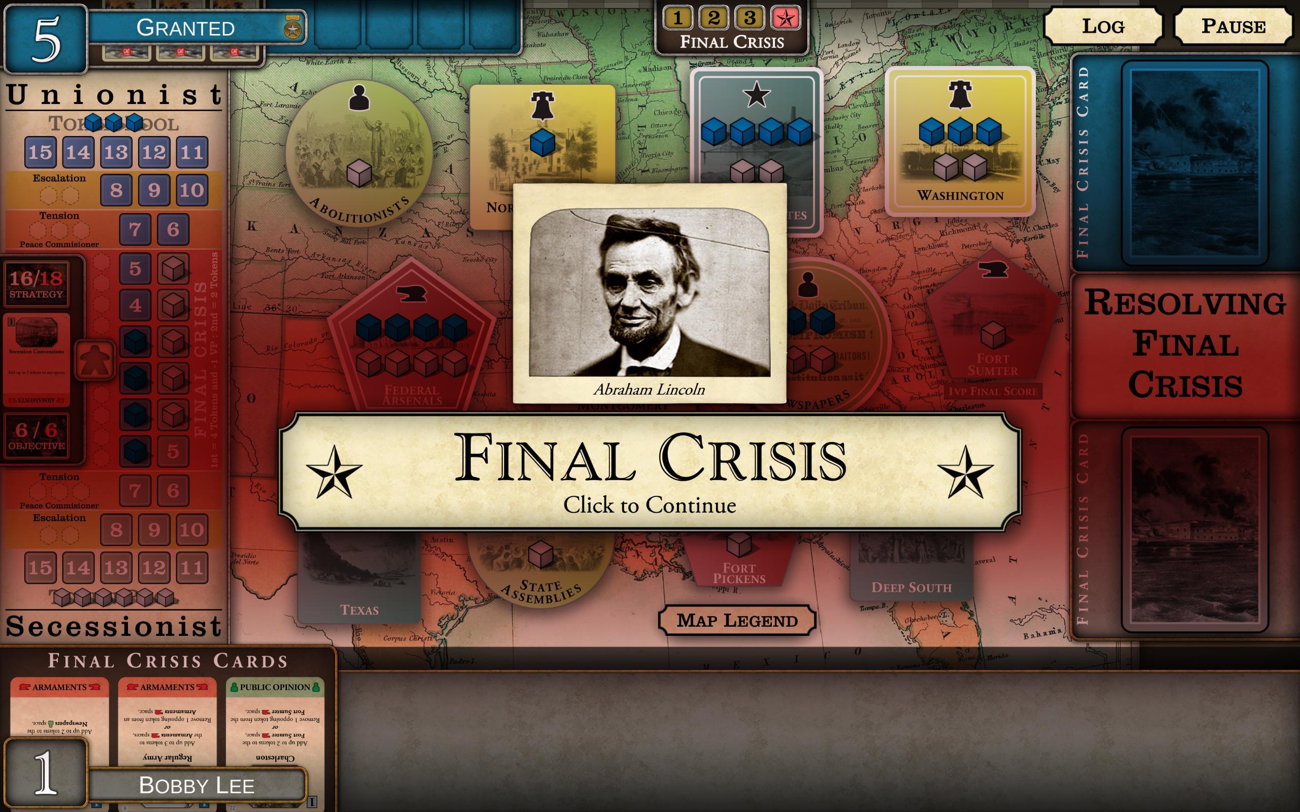 Captura de Tela do Jogo Fort Sumter: The Secession Cri