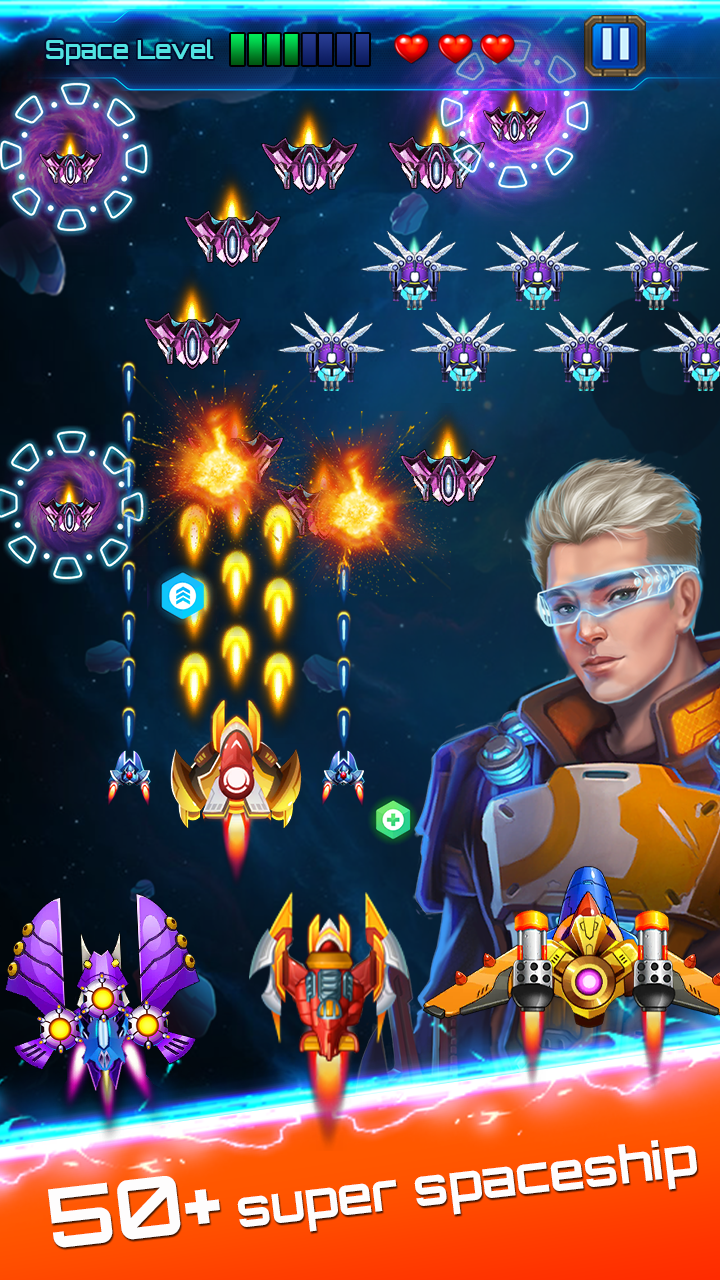 Space attack - infinity air force shooting screenshot game