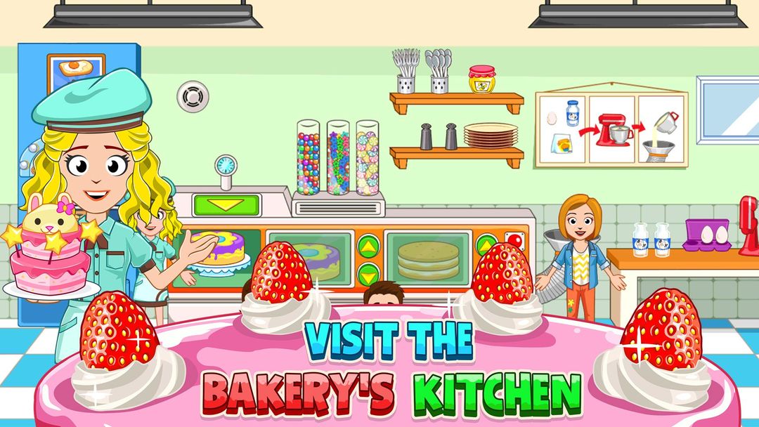My Town : Bakery Free screenshot game