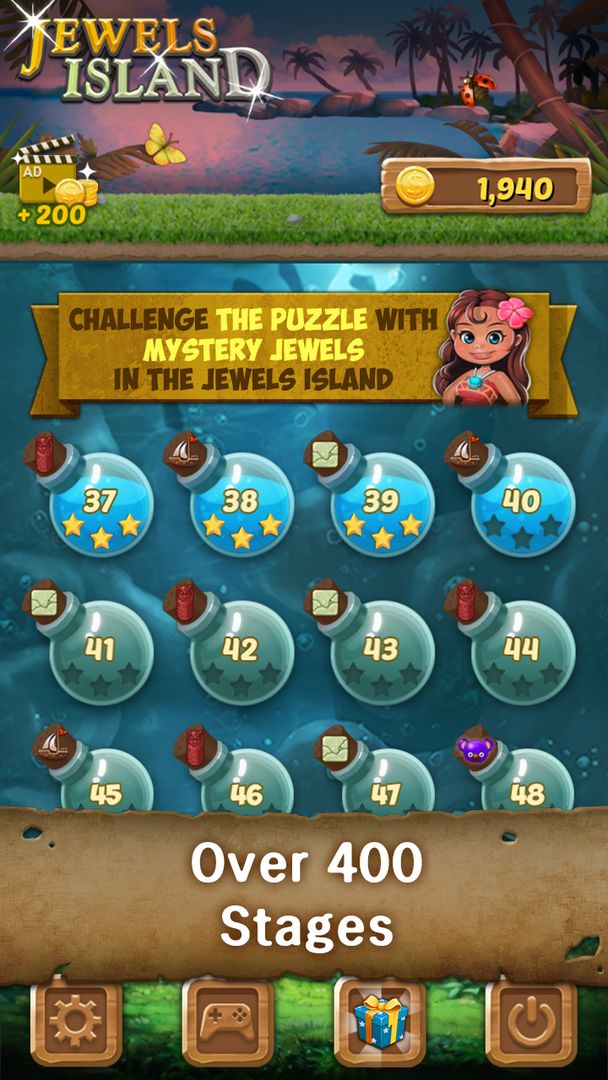 Jewels Island : Match 3 Puzzle ภาพหน้าจอเกม