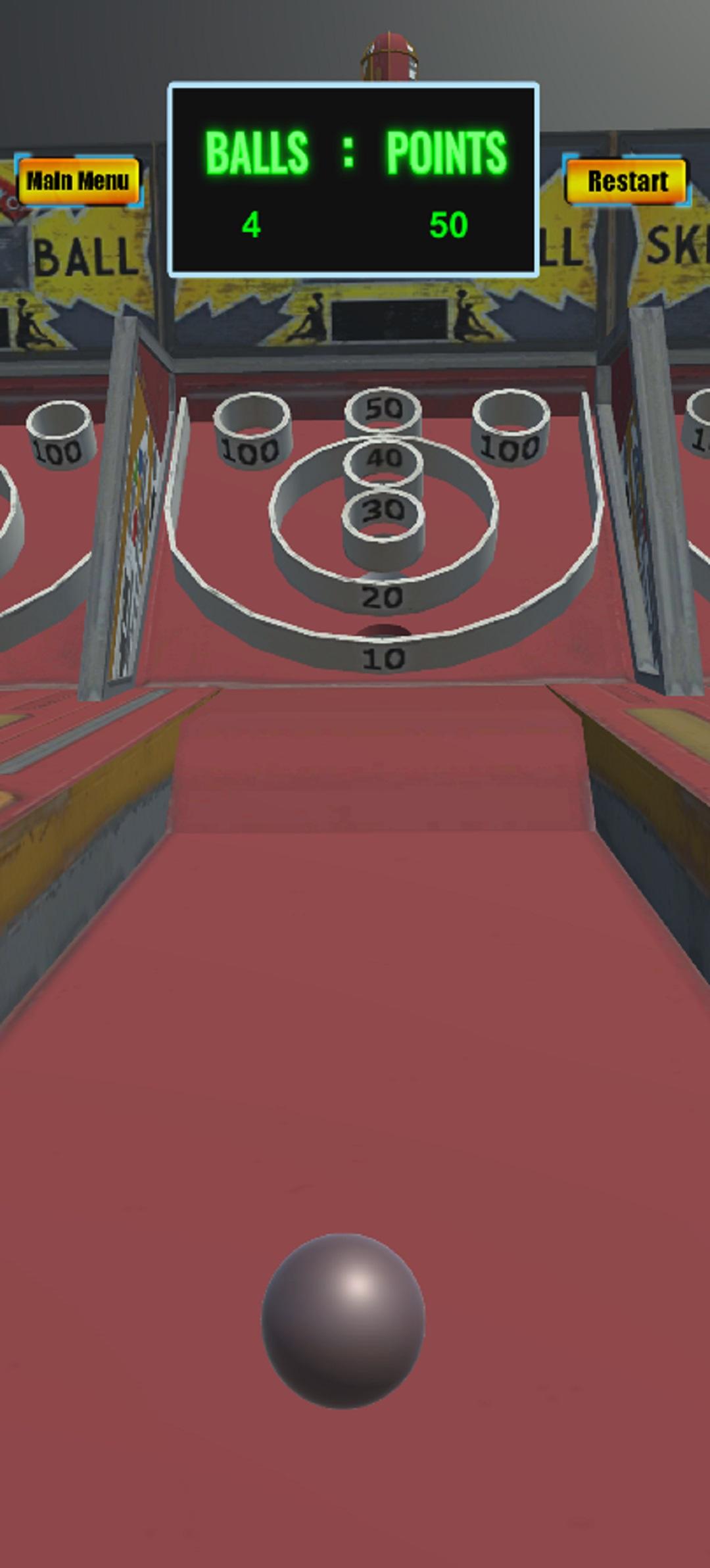 Screenshot of Skee Ball Hop Bowling Game 3D