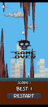 White Flappy Game Screenshot