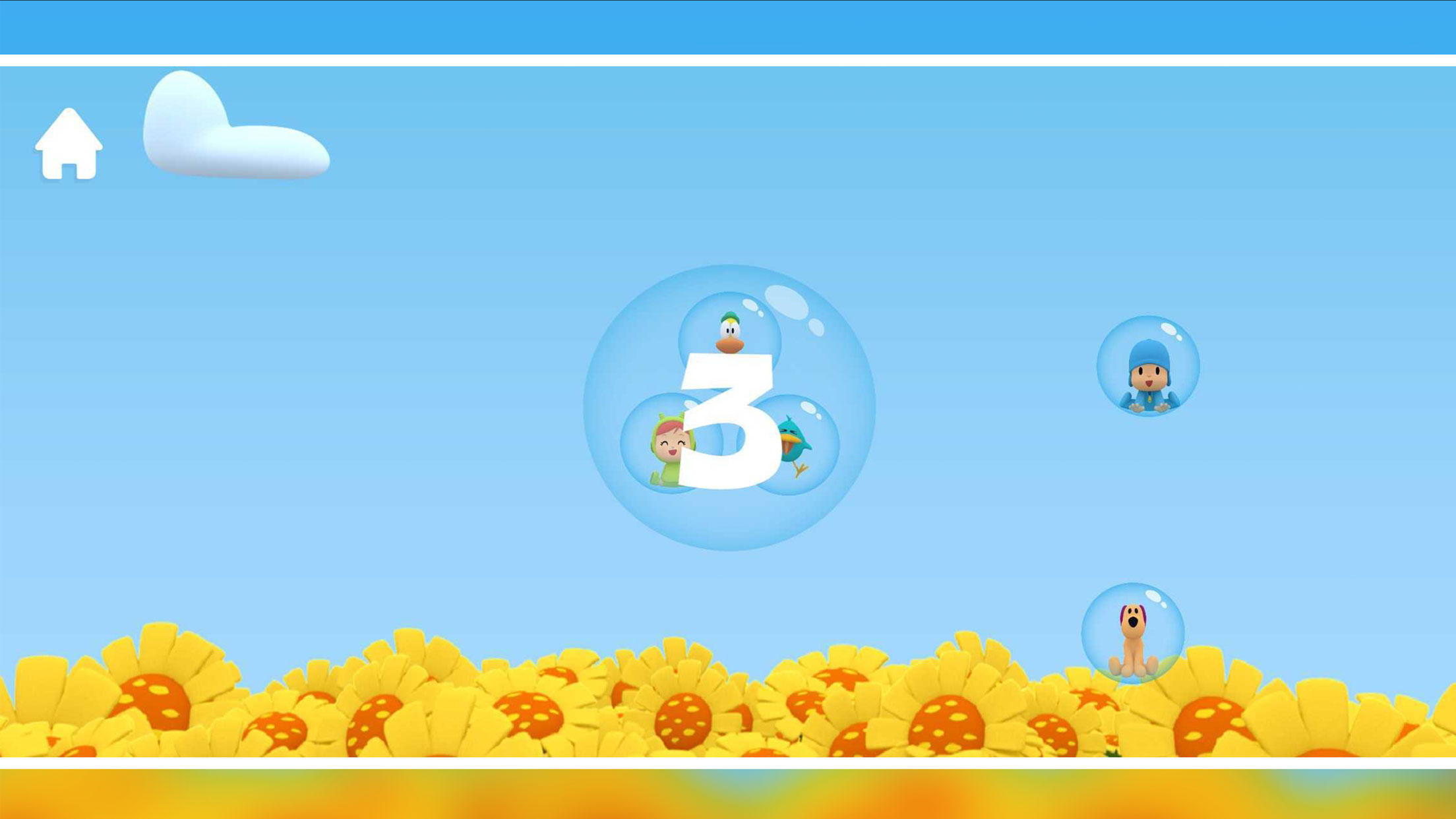 Pocoyo's Numbers game: 1, 2, 3 Game Screenshot