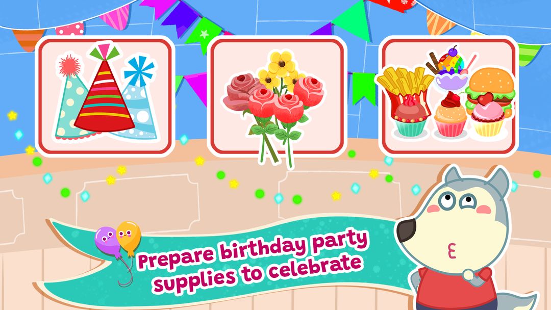 Wolfoo Birthday Party Planning screenshot game
