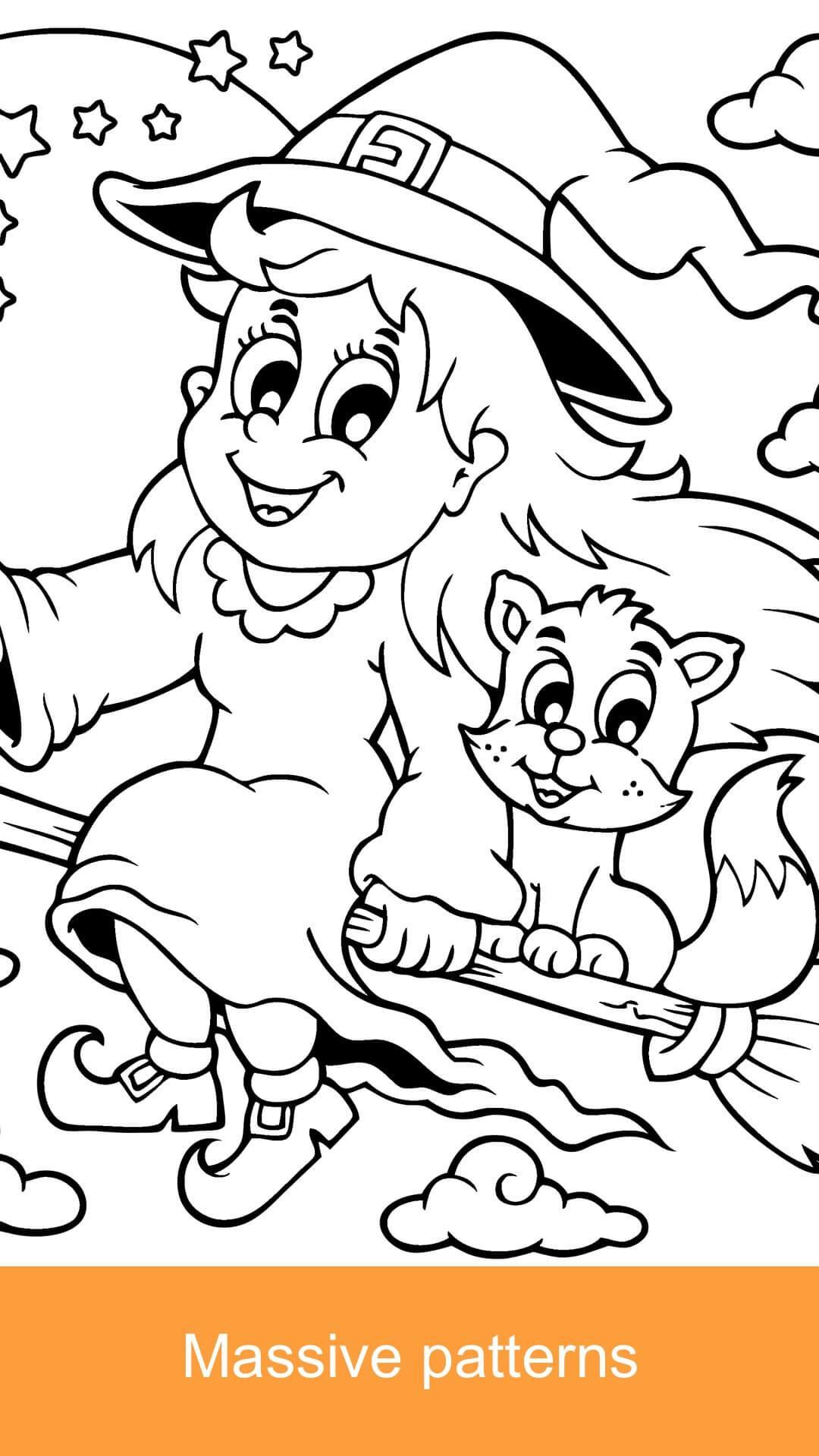 Cuplikan Layar Game 2025 Halloween Coloring Books