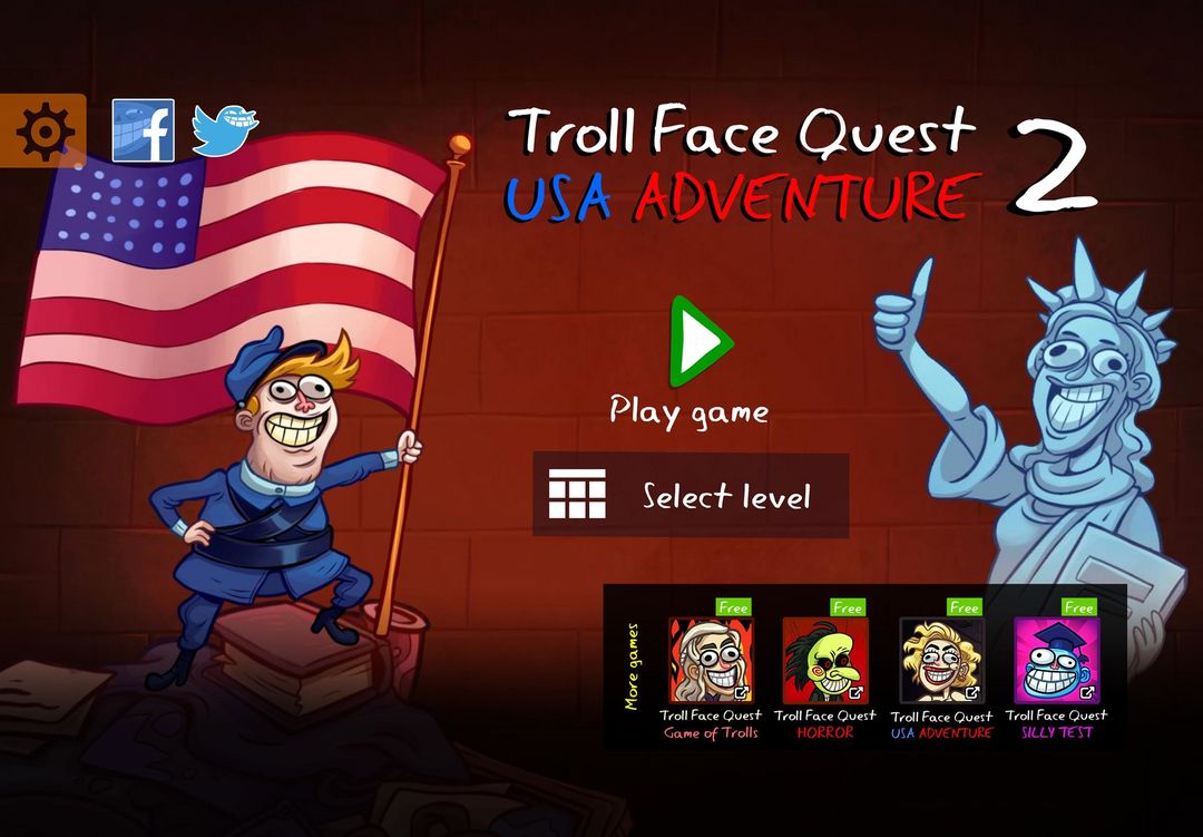 Troll Face Quest: USA Adventure 2 게임 스크린 샷