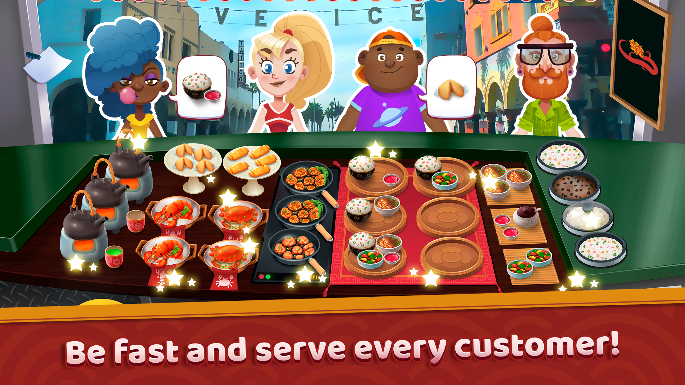 Chinese California Truck - Fast Food Cooking Game 게임 스크린샷