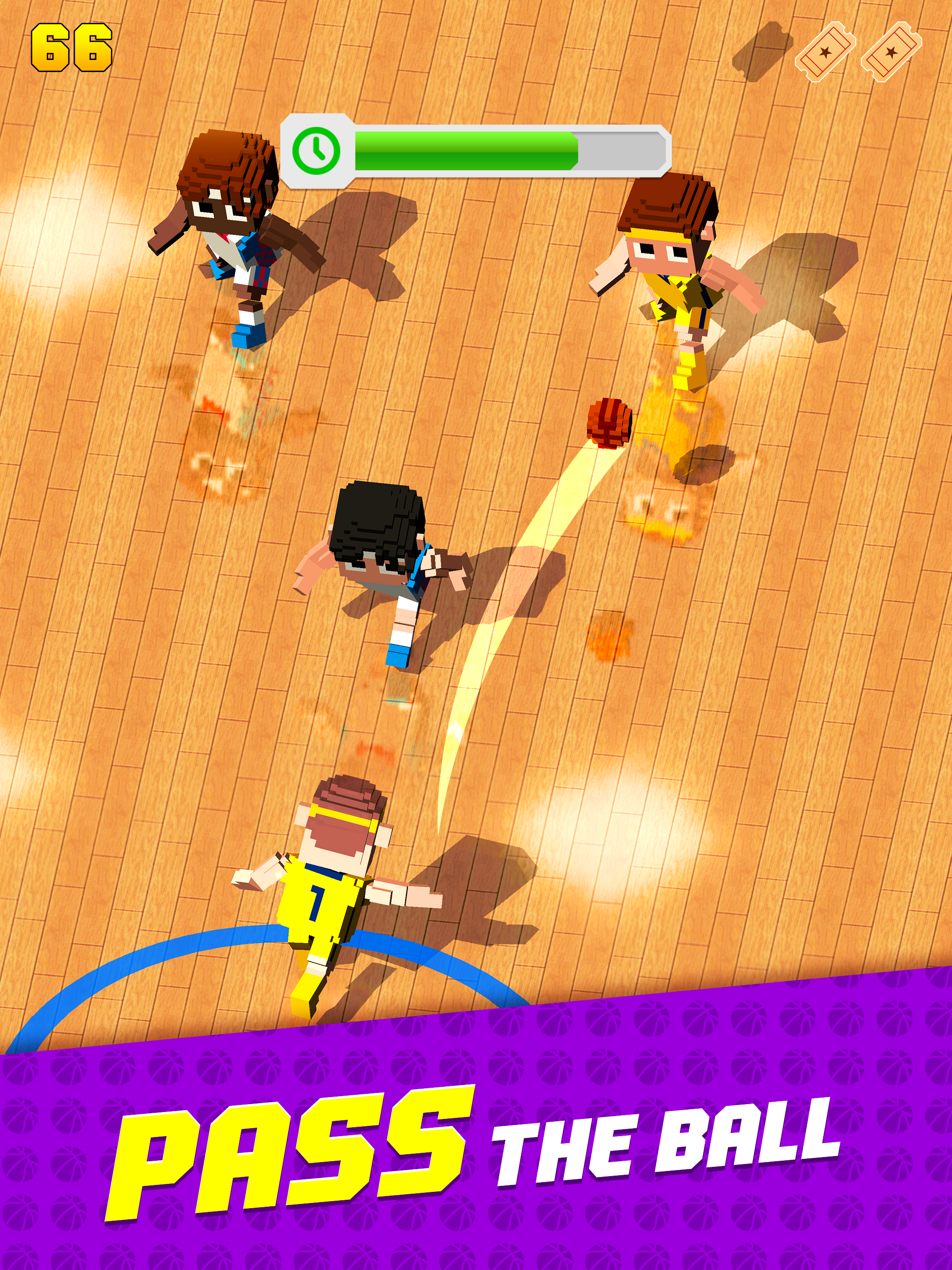 Blocky Basketball FreeStyle Game Screenshot