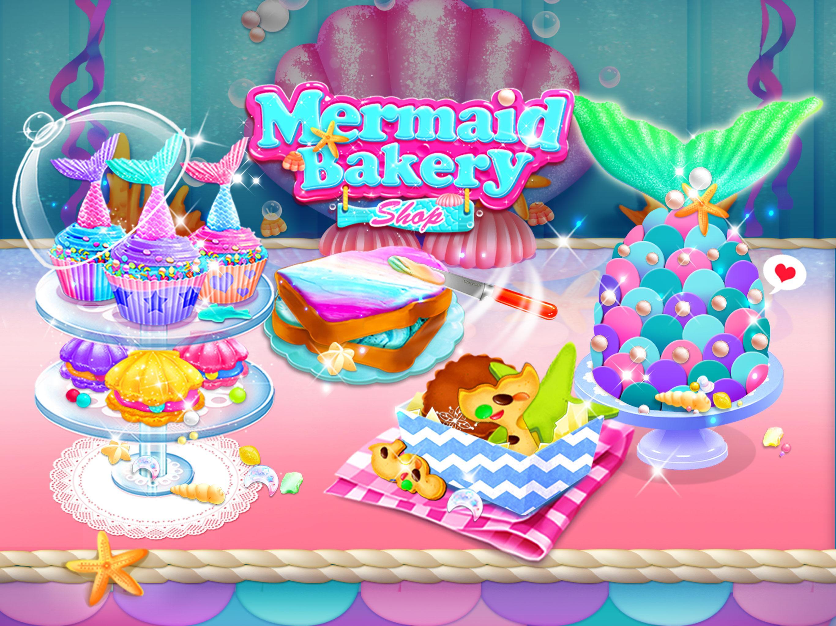 Screenshot 1 of Mermaid Unicorn Cupcake Bakery Shop Cooking Game 1.4