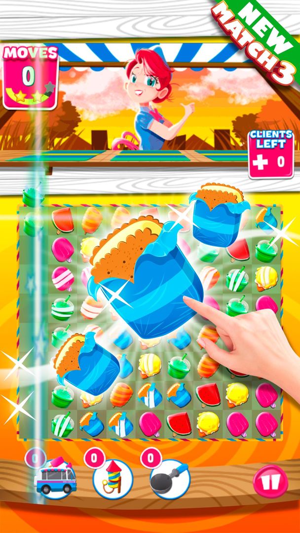 사탕 아이스크림 잼 경기 3 게임 스크린 샷