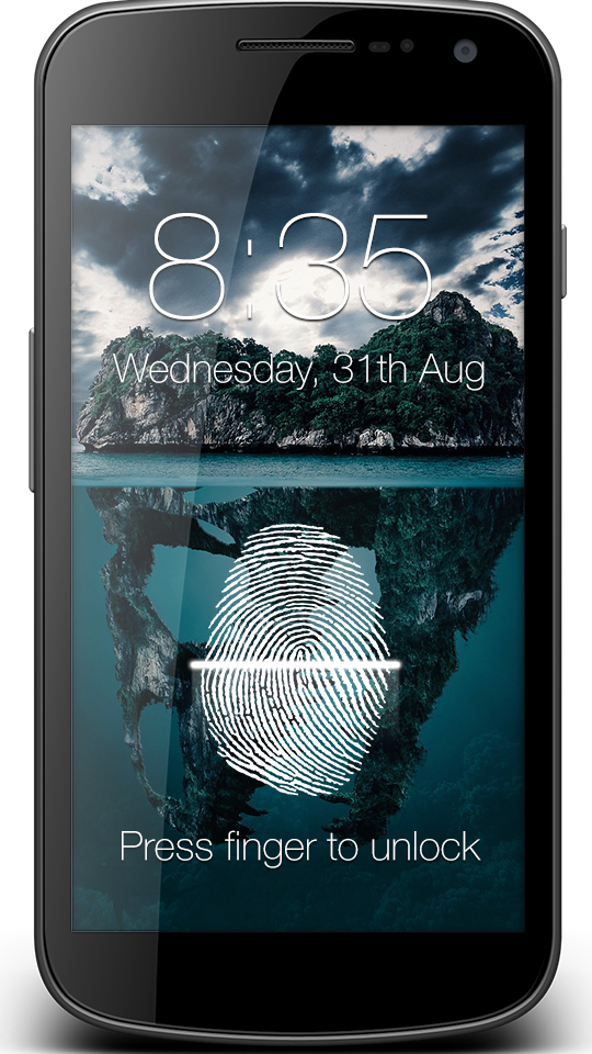 Screenshot of Fingerprint Lock Screen Prank