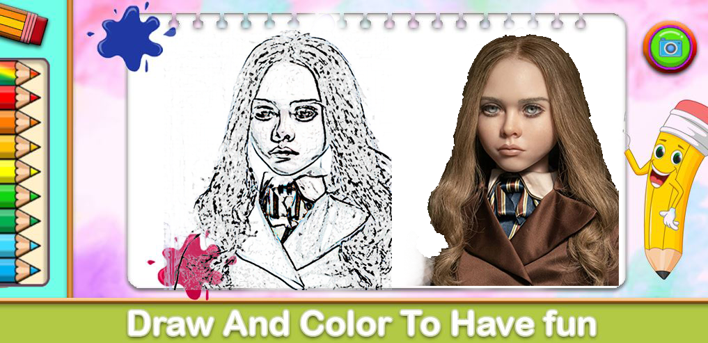 Megan Coloring Game Game Screenshot