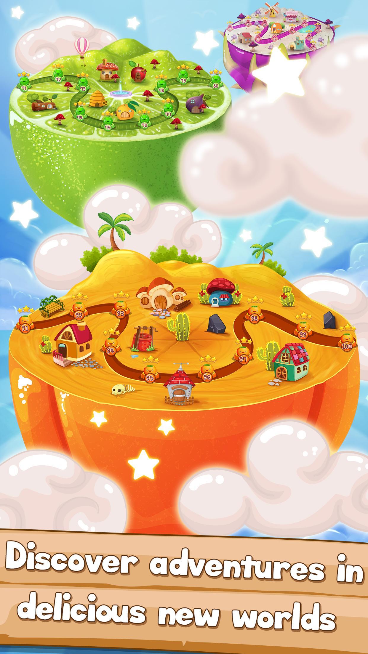 Fruit Pop! Puzzles in Paradise ゲームのスクリーンショット