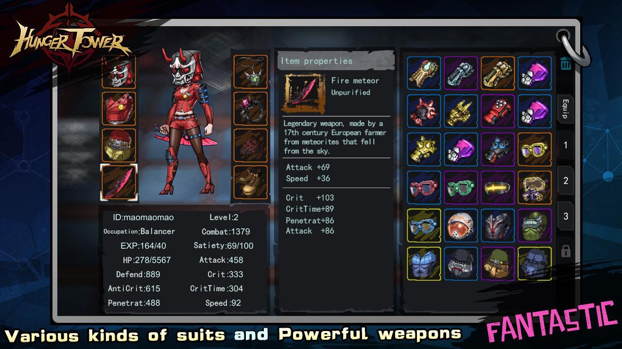 HungerTower-The most casual strategy fighting RPG Game Screenshot