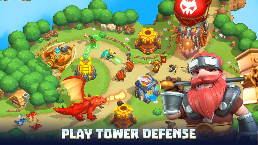 Wild Sky: Tower Defense TD ภาพหน้าจอเกม
