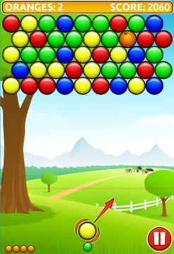 Orange Bubbles Game Screenshot