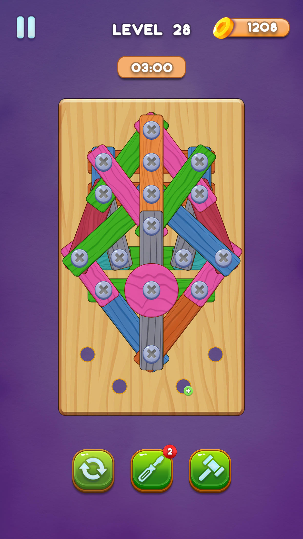 Unscrew Wood Puzzle: Screw Jam Game Screenshot