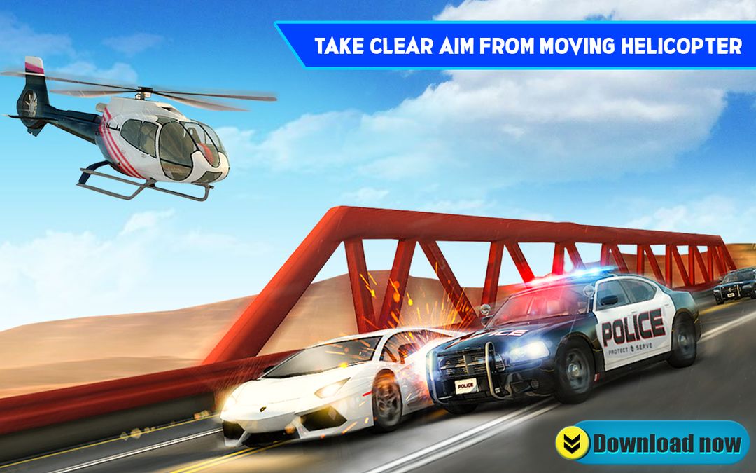 Screenshot of Crazy Car Racing Police Chase