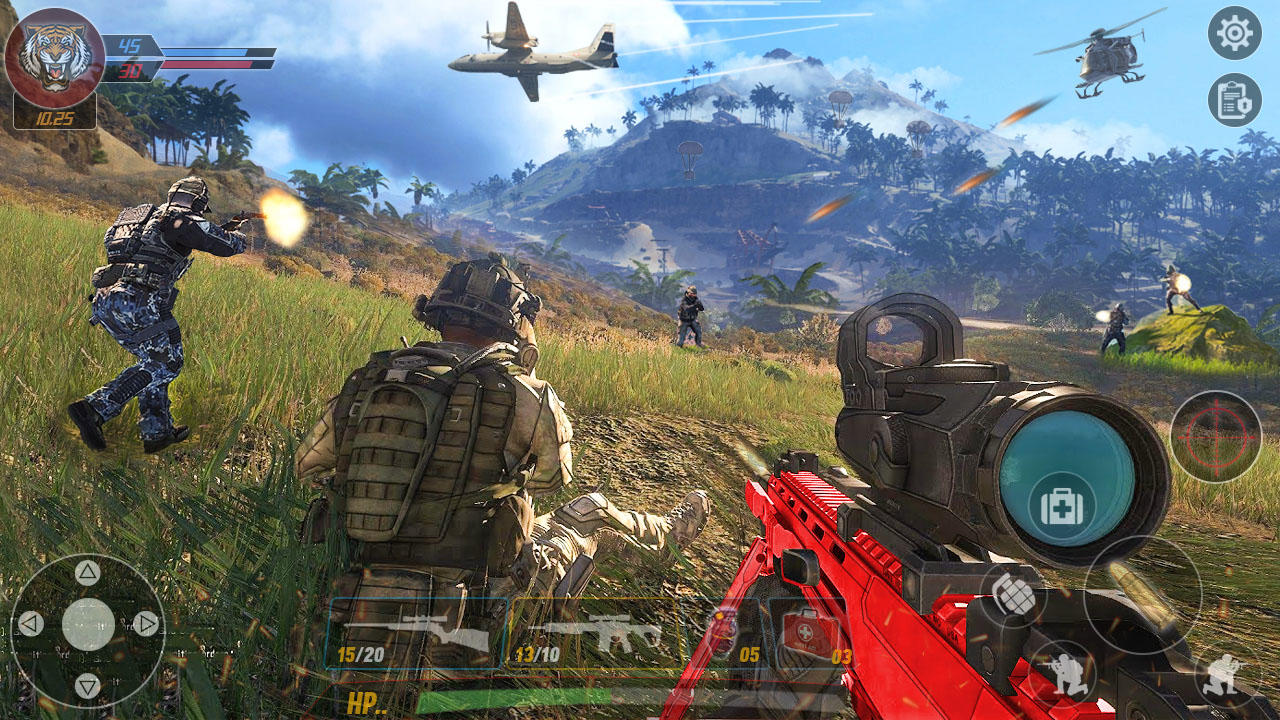 Screenshot of Commando shooting: army game