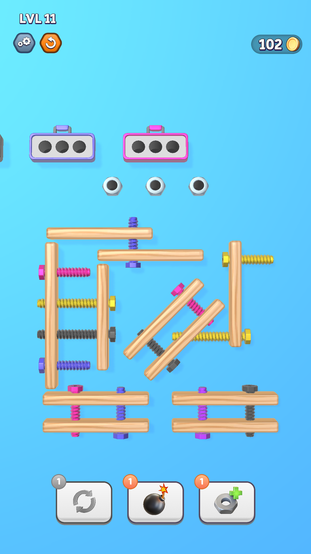 Tangled Screws Game Screenshot