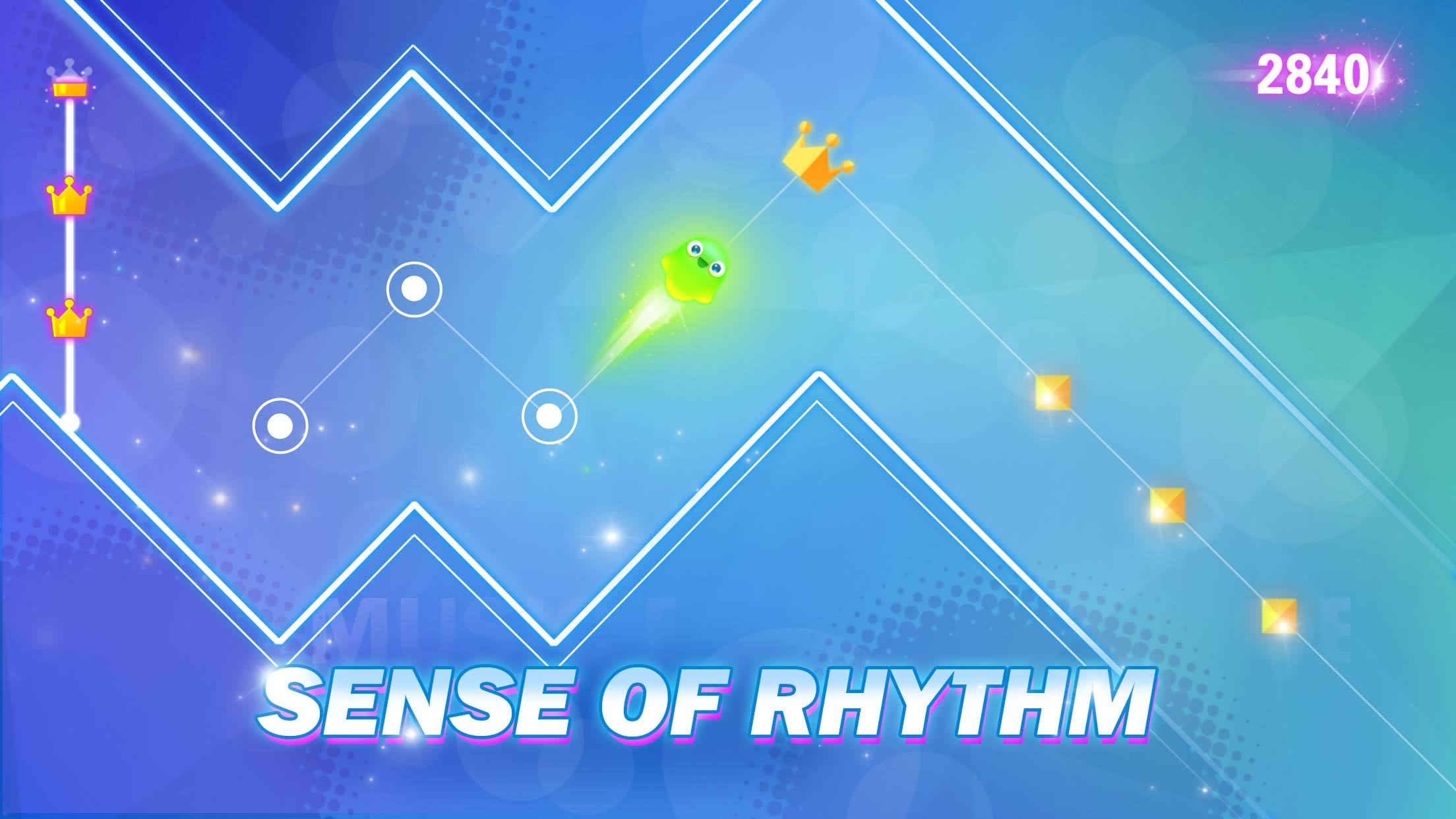 Screenshot of Dancing Line:rhythm game