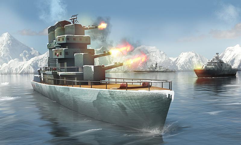 Naval Fury: Warship 3D Game Screenshot