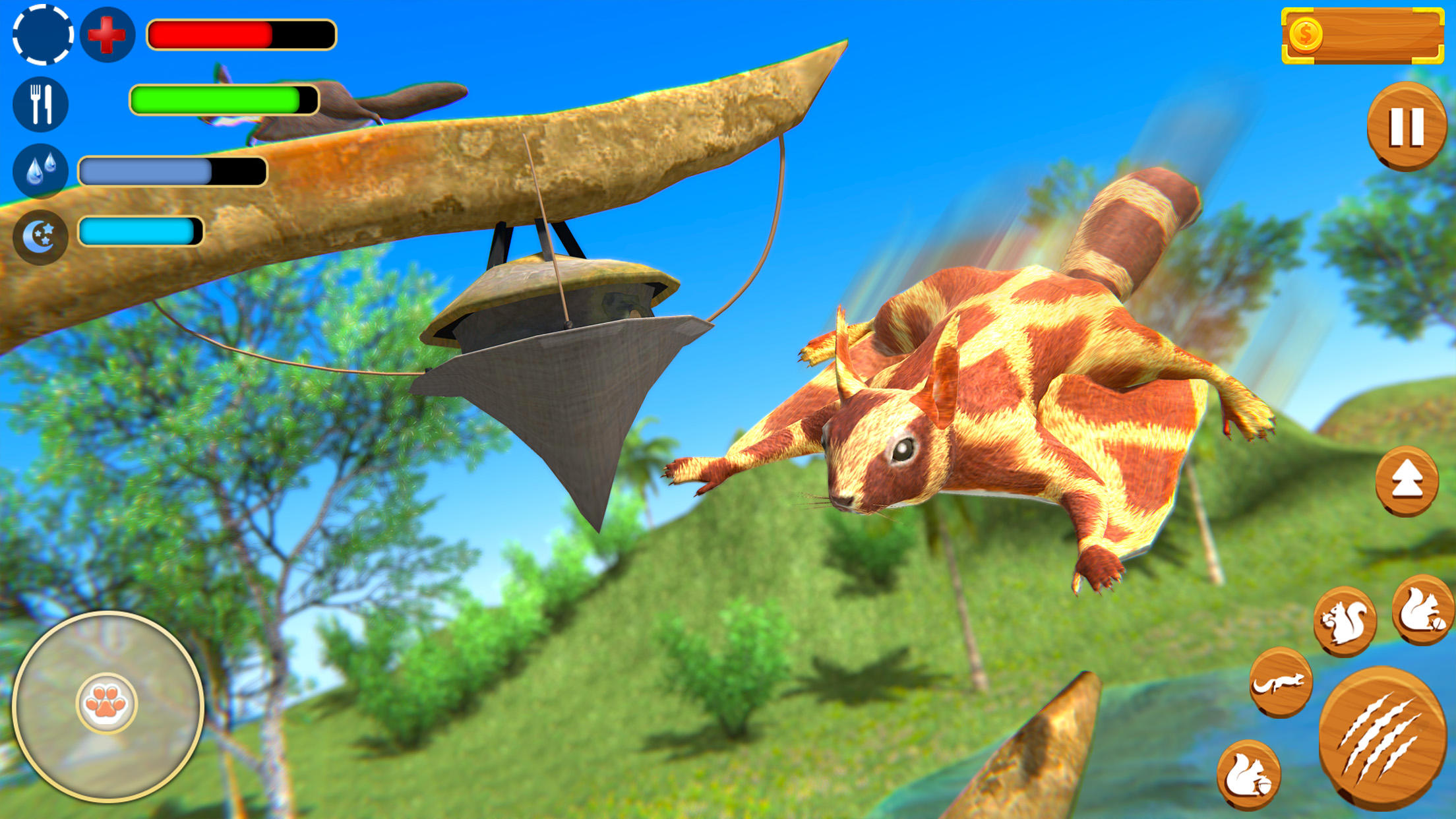 Wild Squirrel Family Sim 3D Game Screenshot