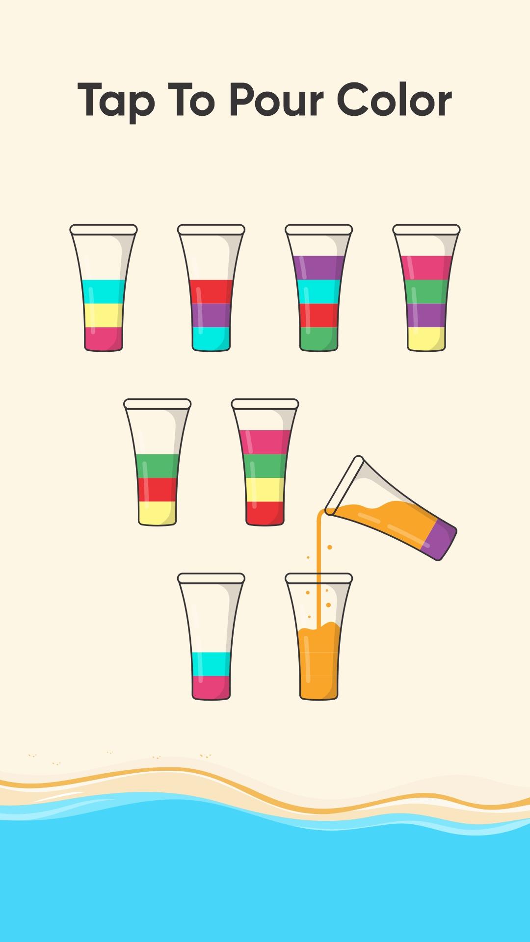 Aquafy Water Color Sort Game Game Screenshot