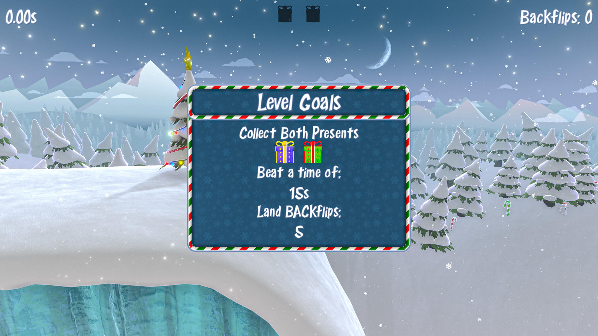 Santa's Slippery Slope (Ski Stunts) Game Screenshot