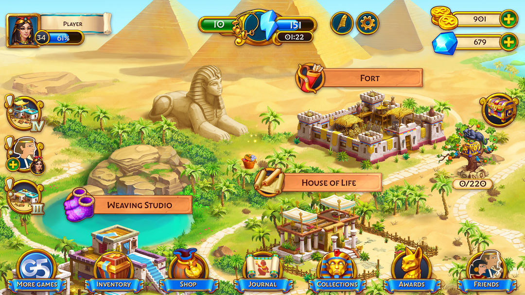Screenshot of Jewels of Egypt・Match 3 Puzzle