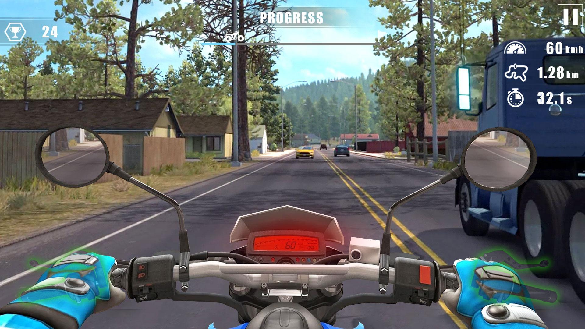 Screenshot 1 of การแข่งขันจักรยานยนต์ Moto: การขับรถ 3.2