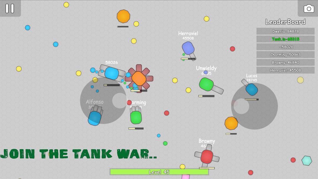Tank.io : Diep War 게임 스크린 샷