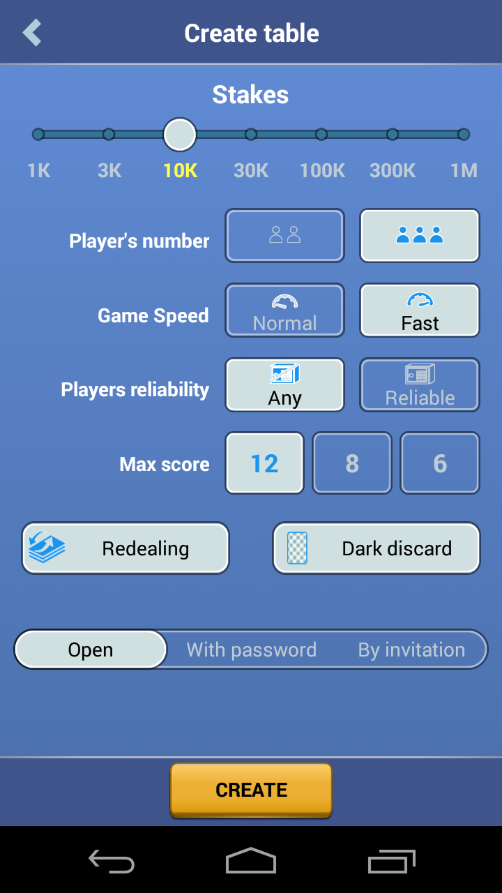 Cuplikan Layar Game Burkozel card game online
