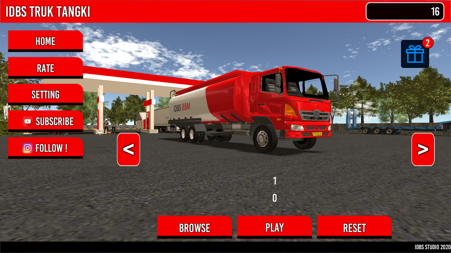 IDBS Truk Tangki Game Screenshot