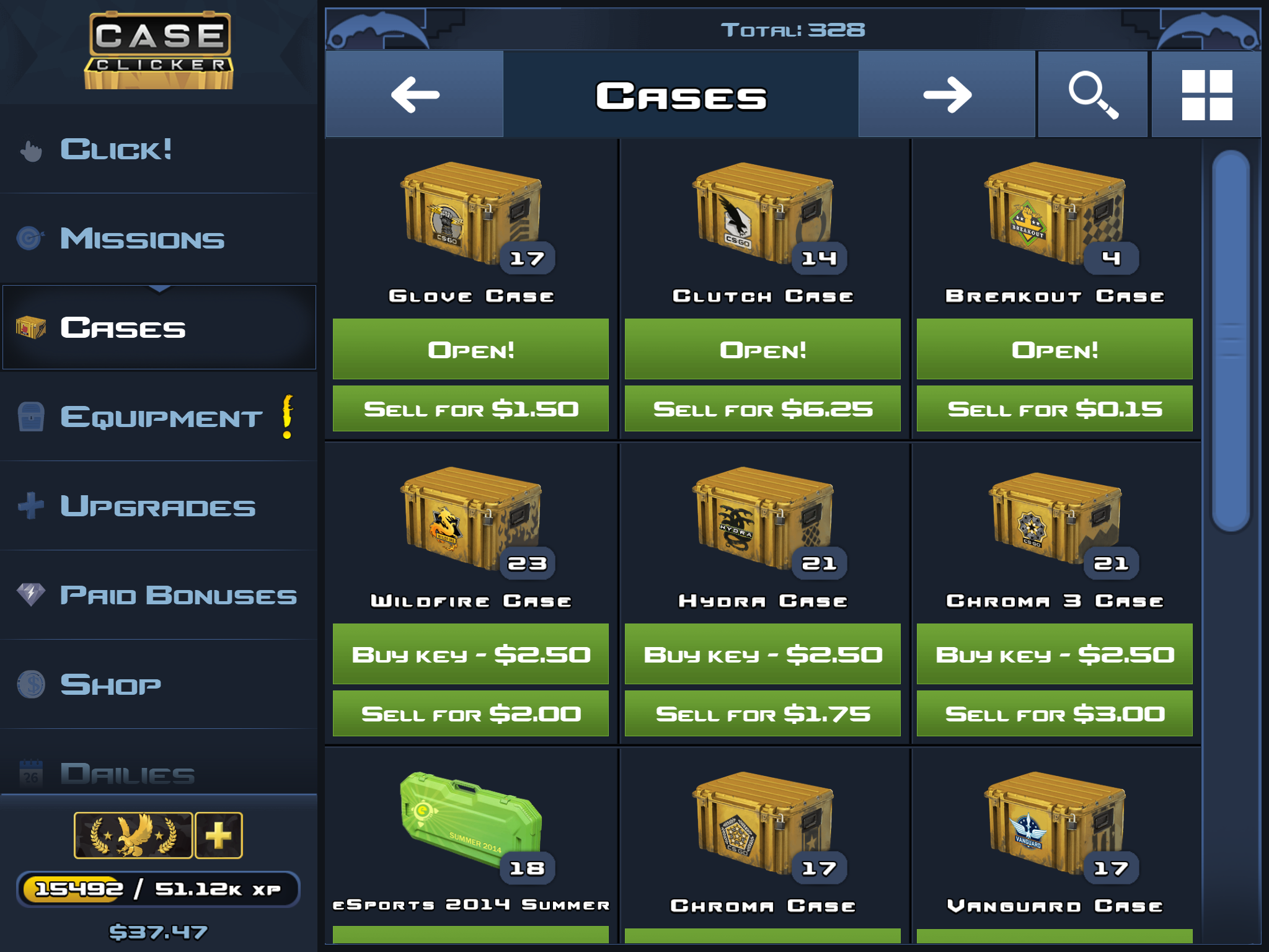 Screenshot of Case Clicker 2 - Custom cases!