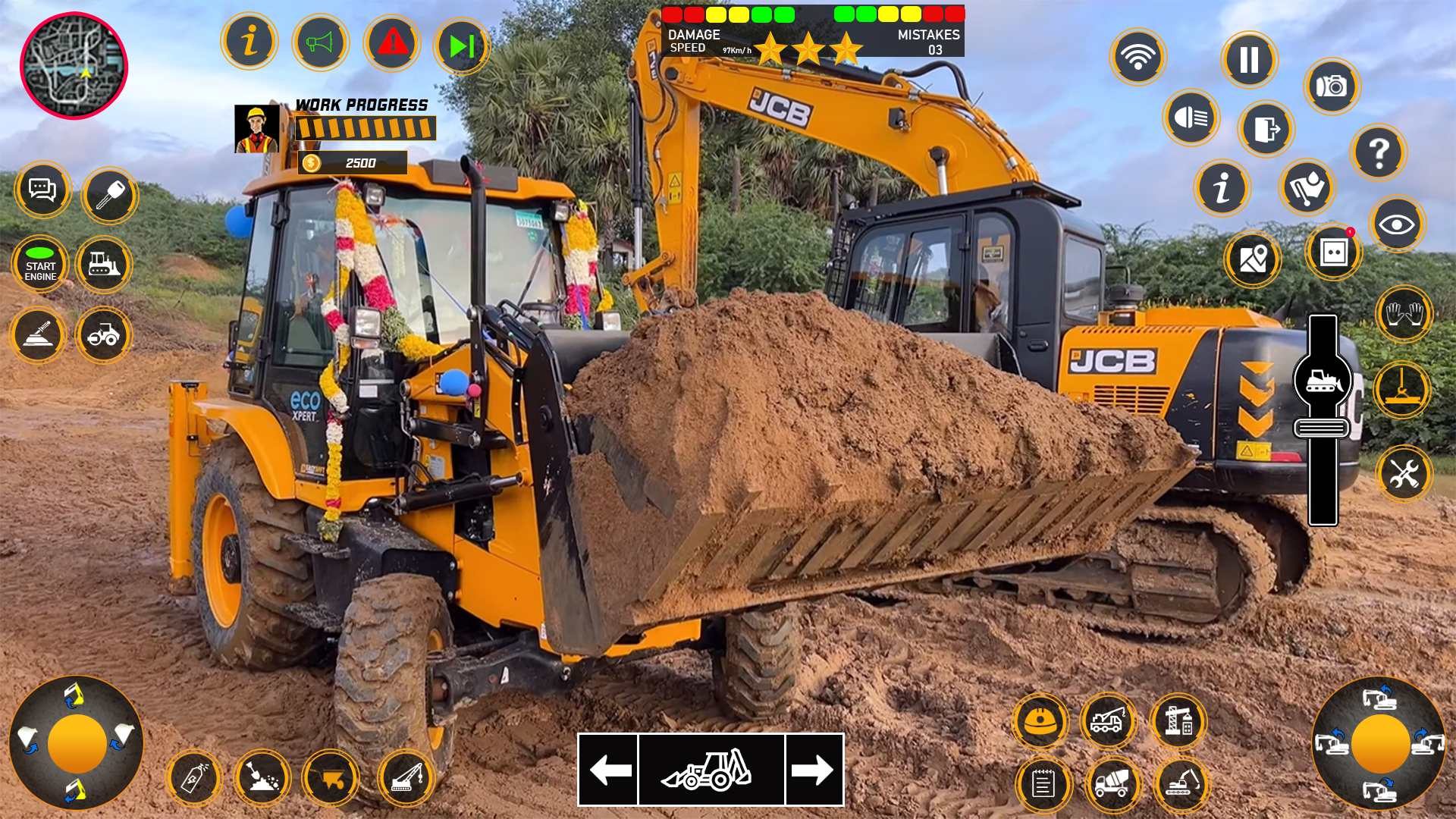 Cuplikan Layar Game US Snow Excavator JCB Game