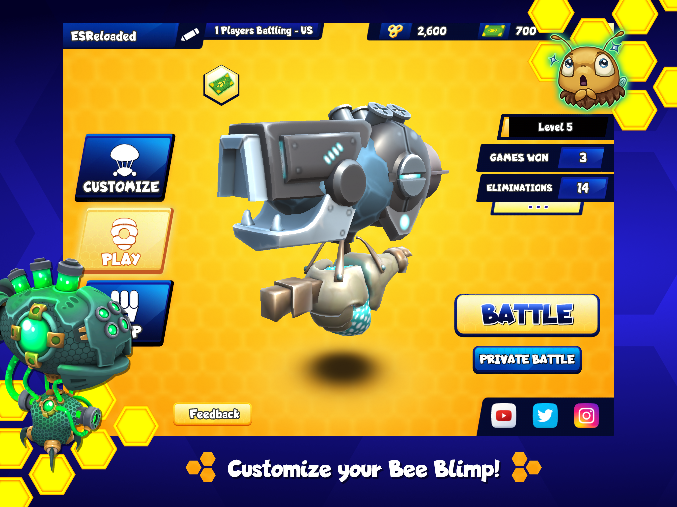 Screenshot of Battle Bees Royale