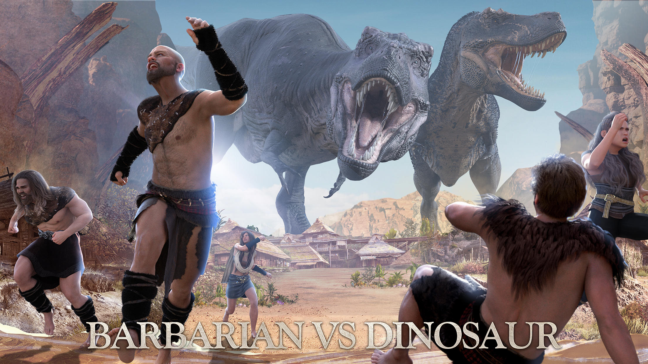 Screenshot 1 of Tribu bárbara: guerra de dinosaurios 1.18.0